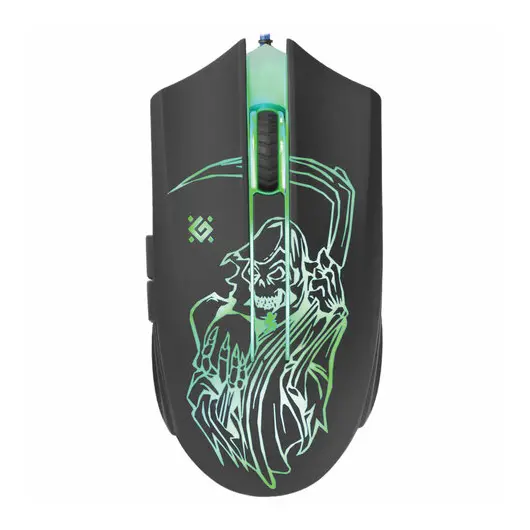 Мышь проводная игровая DEFENDER Ghost GM-190L, USB, 5 кнопок+1 колесо-кнопка, оптическая, черная, 52190, фото 7