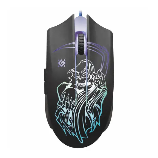 Мышь проводная игровая DEFENDER Ghost GM-190L, USB, 5 кнопок+1 колесо-кнопка, оптическая, черная, 52190, фото 1