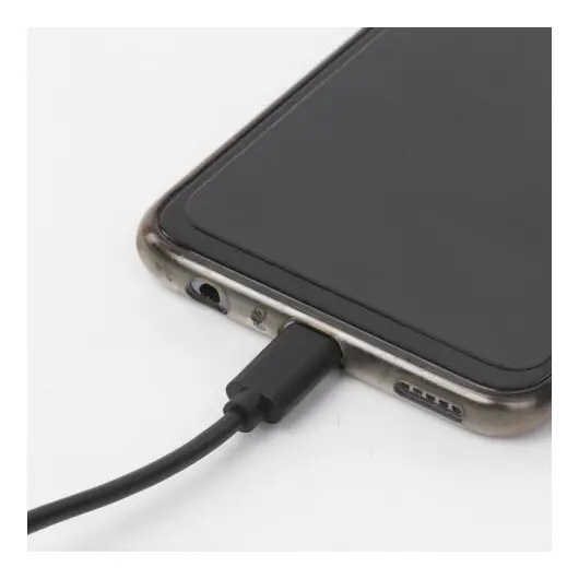 Кабель USB2.0-micro USB, 1м, SONNEN Economy, медь, для передачи данных и зарядки, черный, 513115, фото 7