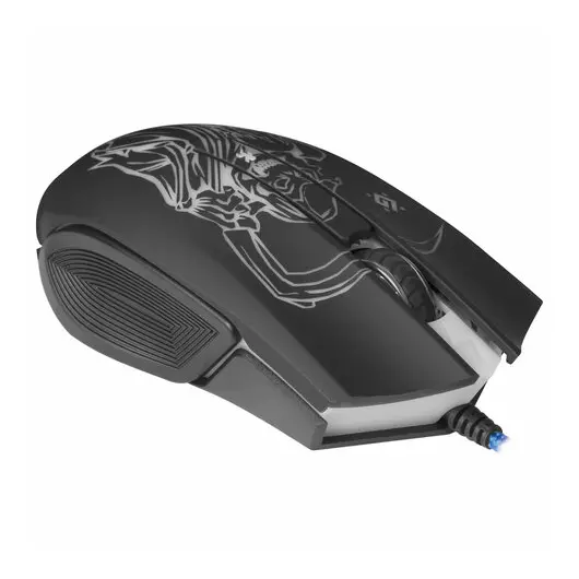 Мышь проводная игровая DEFENDER Ghost GM-190L, USB, 5 кнопок+1 колесо-кнопка, оптическая, черная, 52190, фото 11