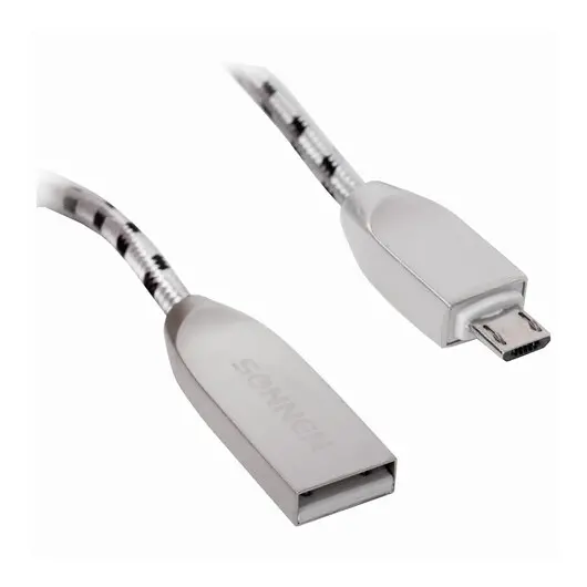 Кабель USB 3.0-micro USB, 1м, SONNEN Premium, медь, передача данных и быстрая зарядка, 513125, фото 3