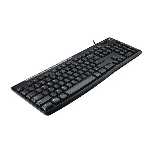 Клавиатура проводная LOGITECH K200, 112 клавиш + 8 дополнительных клавиш, USB, чёрная, 920-008814, фото 5