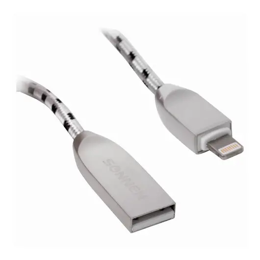 Кабель USB 3.0-Lightning, 1м, SONNEN Premium, медь, для Iphon/Ipad, передача данных и зарядка,513126, фото 3