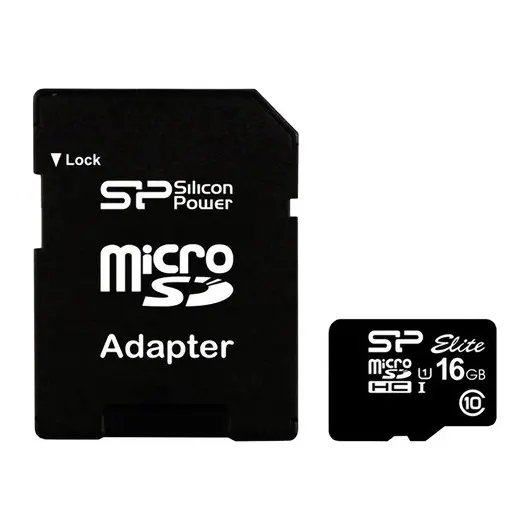 Карта памяти microSDHC 16 GB SILICON POWER UHS-I U3, V30, 85 Мб/сек (cl.10), адаптер, SP016GBSTHBU1V10SP, фото 1
