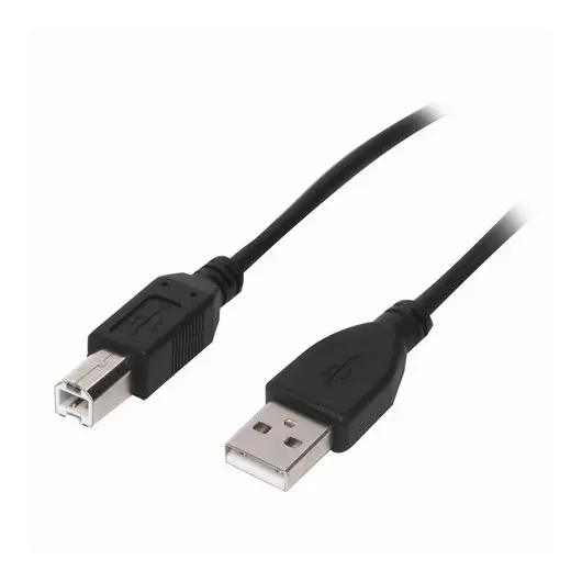 Кабель USB 3.0 AM-BM, 3м, SONNEN Premium, медь, для периферии, экранируемый, черный, 513129, фото 3