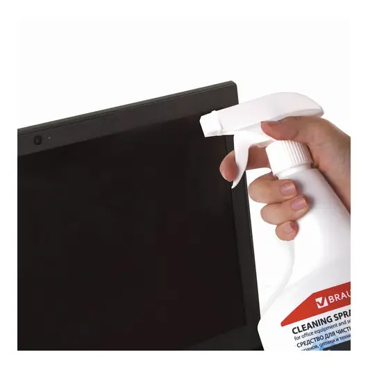 Чистящая жидкость-спрей BRAUBERG для экранов и офисной техники, универсальная, 500 мл, фото 3