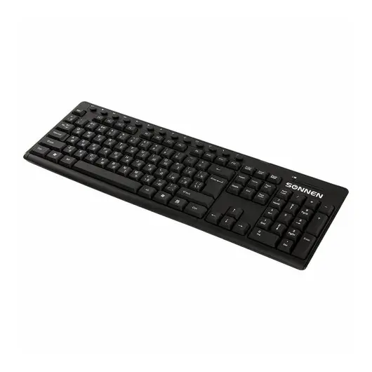 Набор беспроводной SONNEN K-648,клавиатура 117 клавиш, мышь 4 кнопки 1600 dpi, черный, 513208, фото 14