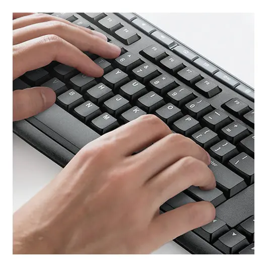 Клавиатура проводная LOGITECH K200, 112 клавиш + 8 дополнительных клавиш, USB, чёрная, 920-008814, фото 8
