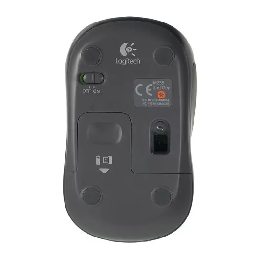 Мышь беспроводная LOGITECH M235, 2 кнопки+1 колесо-кнопка, оптическая, чёрно-серый, 910-002201, фото 7