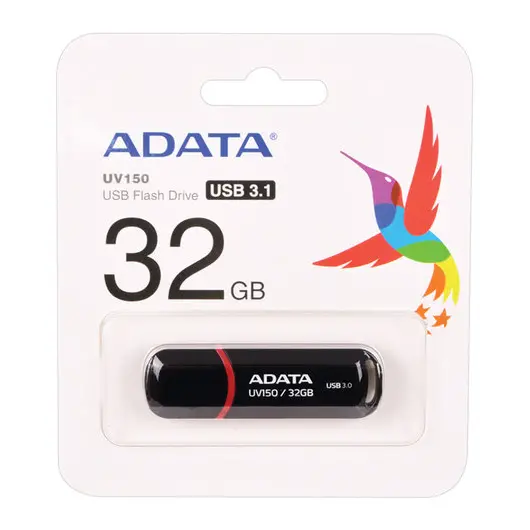 Флэш-диск 32 GB A-DATA UV150 USB 3.0, черный, AUV150-32G-RBK, фото 3