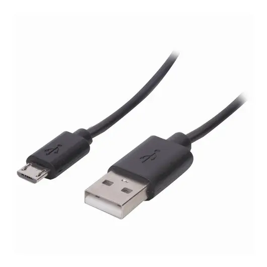 Кабель USB2.0-micro USB, 1м, SONNEN Economy, медь, для передачи данных и зарядки, черный, 513115, фото 3