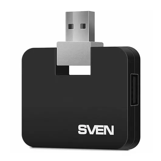 Хаб SVEN HB-677, USB 2.0, 4 порта, порт для питания, черный, SV-017347, фото 2