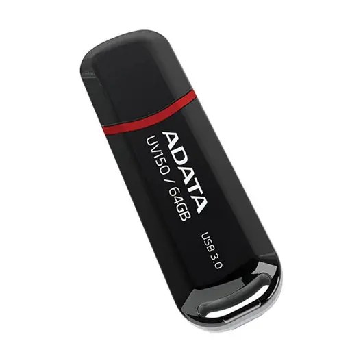 Флэш-диск 64 GB A-DATA UV150 USB 3.0, черный, AUV150-64G-RBK, фото 2
