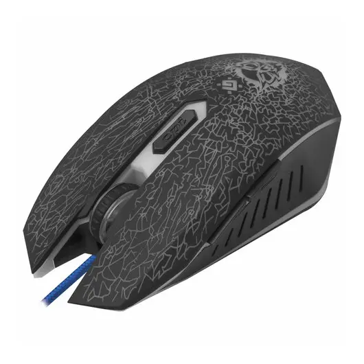 Мышь проводная игровая DEFENDER Shock GM-110L, USB, 5 кнопок+1 колесо-кнопка, оптическая, черная, 52110, фото 7