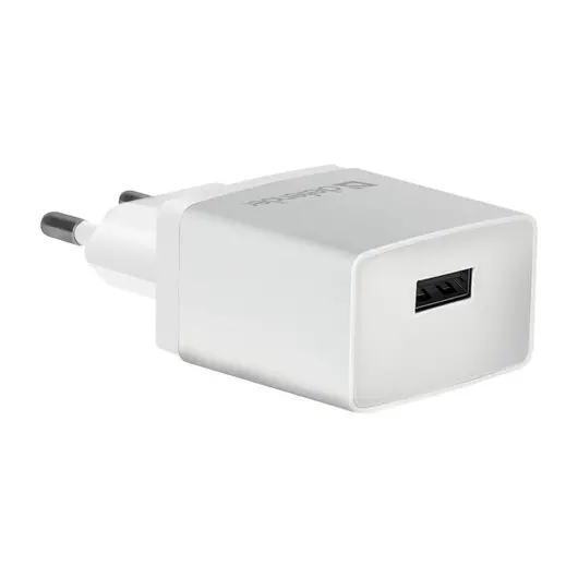 Зарядное устройство сетевое (220 В) DEFENDER EPA-10, 1 порт USB, выходной ток 2,1 А, белое, 83549, фото 2