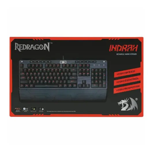 Клавиатура проводная REDRAGON Indrah, USB, 116 клавиш, с подсветкой, черная, 70449, фото 10