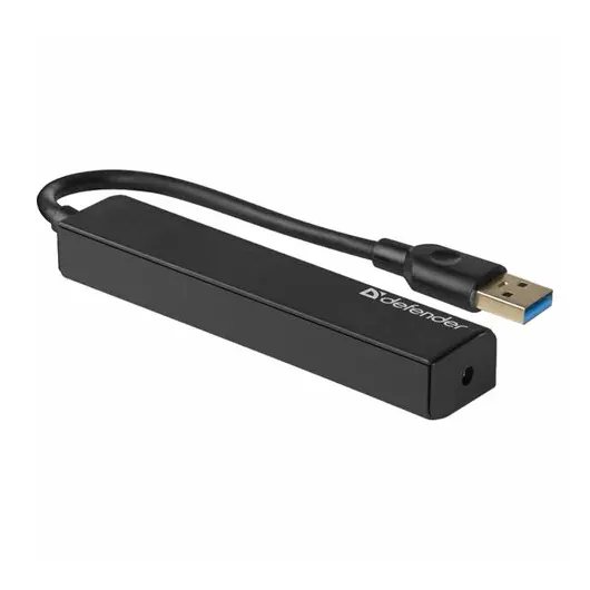 Хаб DEFENDER Quadro Express, USB 3.0, 4 порта, черный, 83204, фото 2