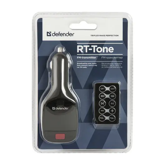 FM-трансмиттер DEFENDER RT-Tone, USB 2.0, SD, Micro SD, черный, 68007, фото 3