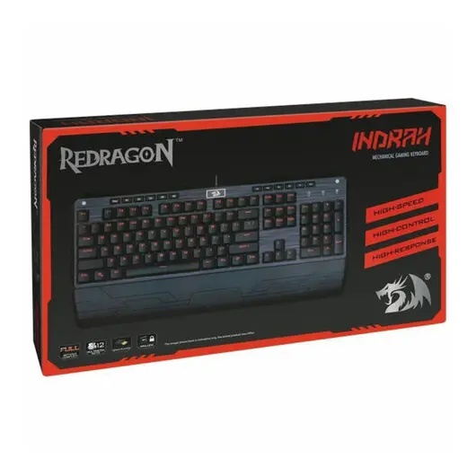 Клавиатура проводная REDRAGON Indrah, USB, 116 клавиш, с подсветкой, черная, 70449, фото 11