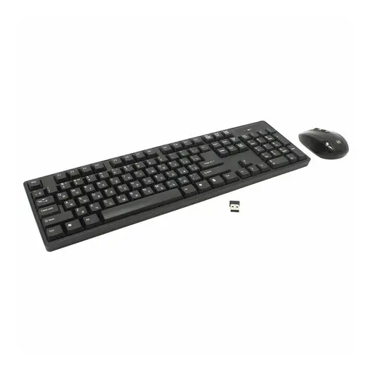 Набор беспроводной DEFENDER #1 C-915, USB, клавиатура, мышь 3 кнопки+1 колесо-кнопка, черный, 45915, фото 1