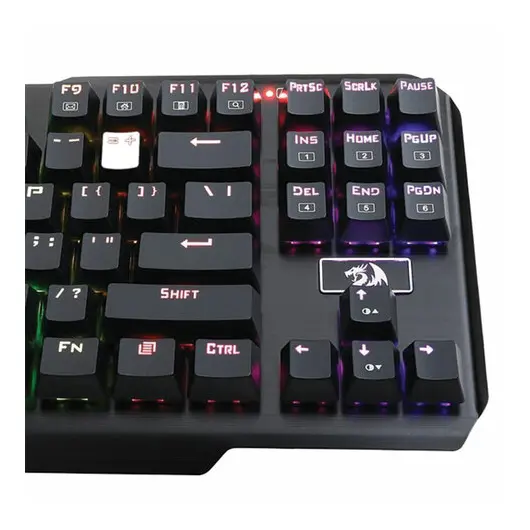 Клавиатура проводная REDRAGON Usas, USB, 87 клавиш, с подсветкой, черная, 74674, фото 8