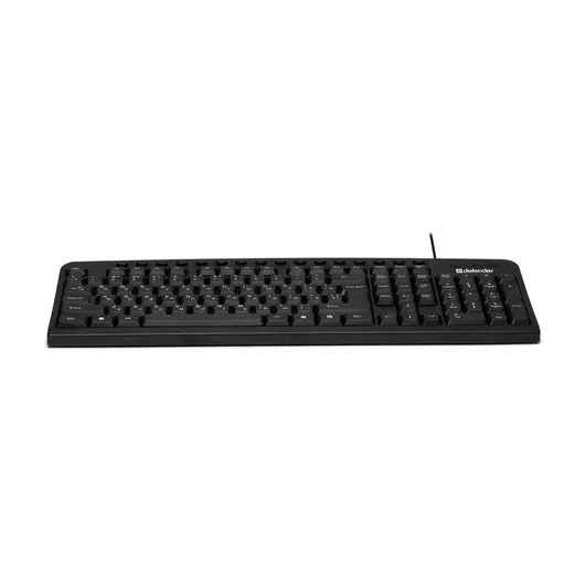 Клавиатура проводная DEFENDER Focus HB-470, USB, 104 клавиши+19 доп. клавиш, черная, 45470, фото 3