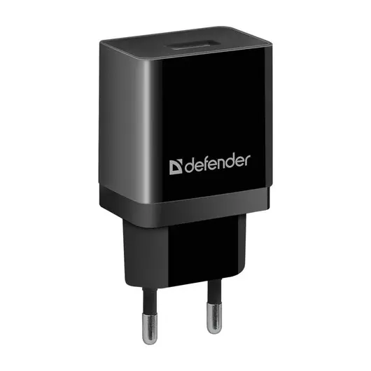 Зарядное устройство сетевое (220 В) DEFENDER UPC-13, кабель Type-C, 1 порт USB,вых. ток 2,1 А,черное, 83559, фото 1