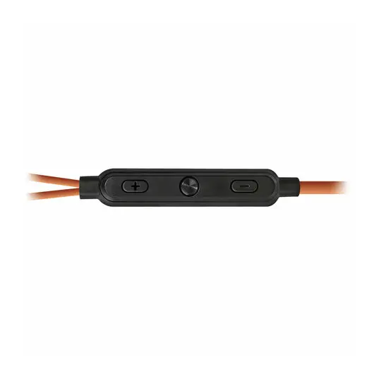Наушники с микрофоном (гарнитура) вкладыши DEFENDER OutFit W770,проводные, 1,5 м, черные с оранжевым, 63772, фото 3