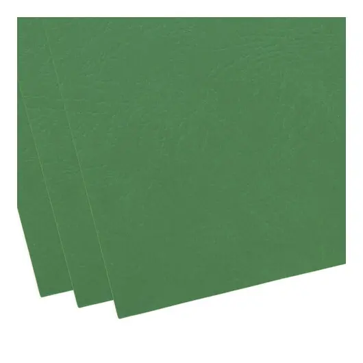 Обложки картонные для переплета, А4, КОМПЛЕКТ 100 шт., тиснение под кожу, 230 г/м2, зеленые, BRAUBERG, 530949, фото 3