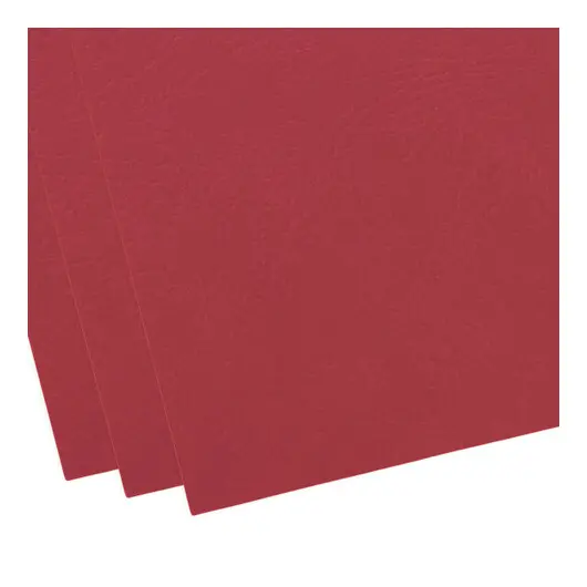 Обложки картонные для переплета, А4, КОМПЛЕКТ 100 шт., тиснение под кожу, 230 г/м2, красные, BRAUBERG, 530948, фото 3