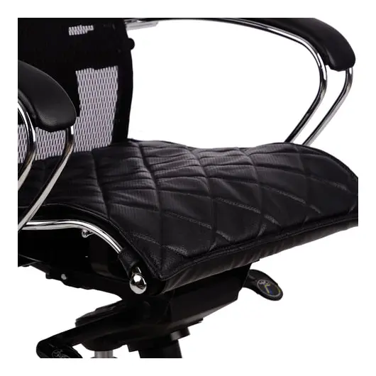 Накладка на сиденье для кресла &quot;SAMURAI&quot;, кожа, черная, фото 1