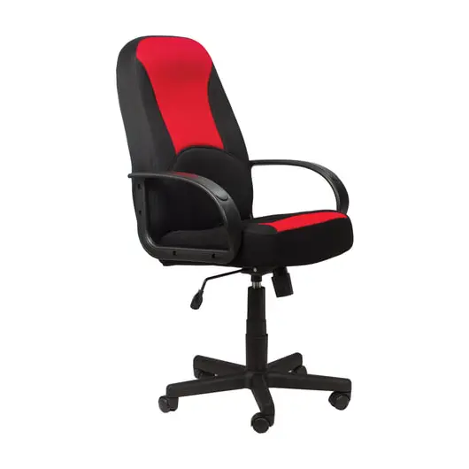 Кресло офисное BRABIX &quot;City EX-512&quot;, ткань черная/красная, TW, 531408, фото 3