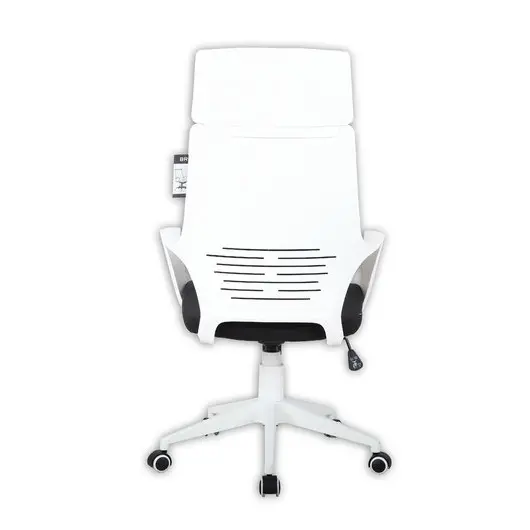 Кресло офисное BRABIX PREMIUM &quot;Prime EX-515&quot;, пластик белый, ткань, черное, 531812, фото 4
