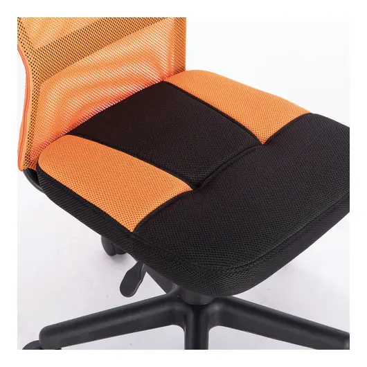 Кресло компактное BRABIX &quot;Smart MG-313&quot;, без подлокотников, комбинированное, черное/оранжевое, 531844, фото 6