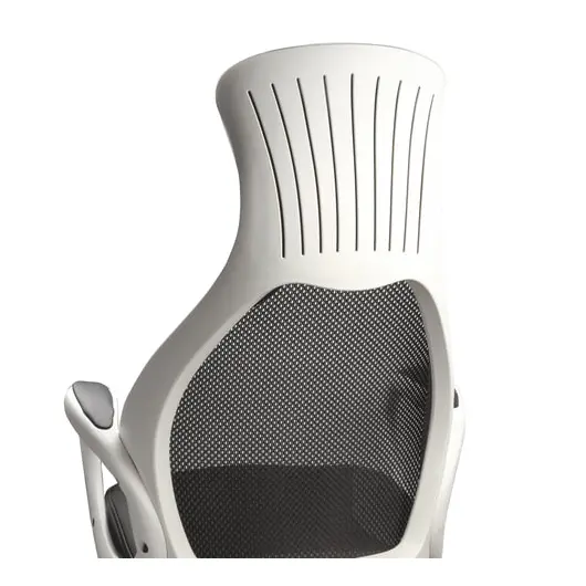 Кресло офисное BRABIX PREMIUM &quot;Genesis EX-517&quot;, пластик белый, ткань/экокожа/сетка черная, 531573, фото 7