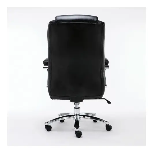 Кресло офисное BRABIX PREMIUM &quot;Status HD-003&quot;, нагрузка до 250 кг, рециклированная кожа, хром, черное, 531821, фото 5