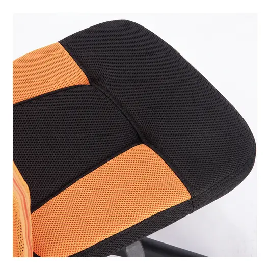 Кресло компактное BRABIX &quot;Smart MG-313&quot;, без подлокотников, комбинированное, черное/оранжевое, 531844, фото 8