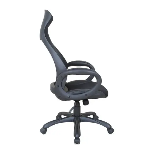 Кресло офисное BRABIX PREMIUM &quot;Genesis EX-517&quot;, пластик черный, ткань/экокожа/сетка черная, 531574, фото 2