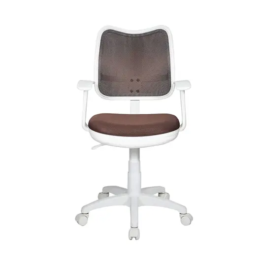 Кресло CH-W797/BR с подлокотниками, коричневое, пластик белый, CH-W797/BR/TW-1, фото 3