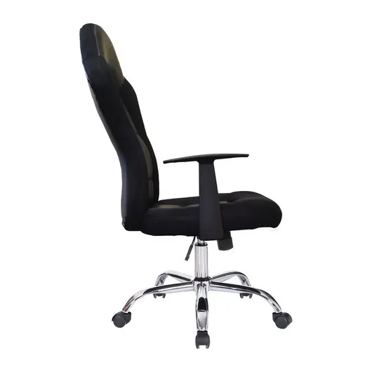 Кресло офисное BRABIX &quot;Fusion EX-560&quot;, экокожа/ткань, хром, черное, 531581, фото 2