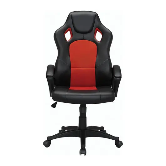 Кресло офисное BRABIX &quot;Rider EX-544&quot;, экокожа черная/ткань красная, 531583, фото 3