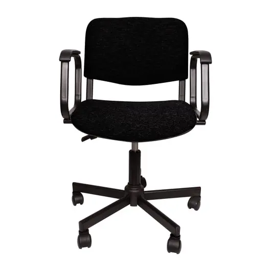 Кресло КР08, с подлокотниками, черное, КР01.00.08-101, фото 3