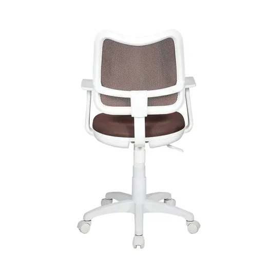 Кресло CH-W797/BR с подлокотниками, коричневое, пластик белый, CH-W797/BR/TW-1, фото 4