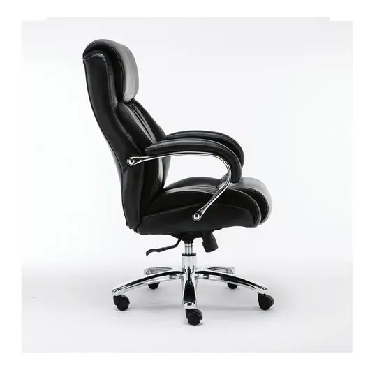 Кресло офисное BRABIX PREMIUM &quot;Status HD-003&quot;, нагрузка до 250 кг, рециклированная кожа, хром, черное, 531821, фото 2