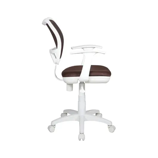 Кресло CH-W797/BR с подлокотниками, коричневое, пластик белый, CH-W797/BR/TW-1, фото 2