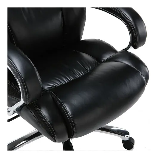 Кресло офисное BRABIX PREMIUM &quot;Status HD-003&quot;, нагрузка до 250 кг, рециклированная кожа, хром, черное, 531821, фото 8