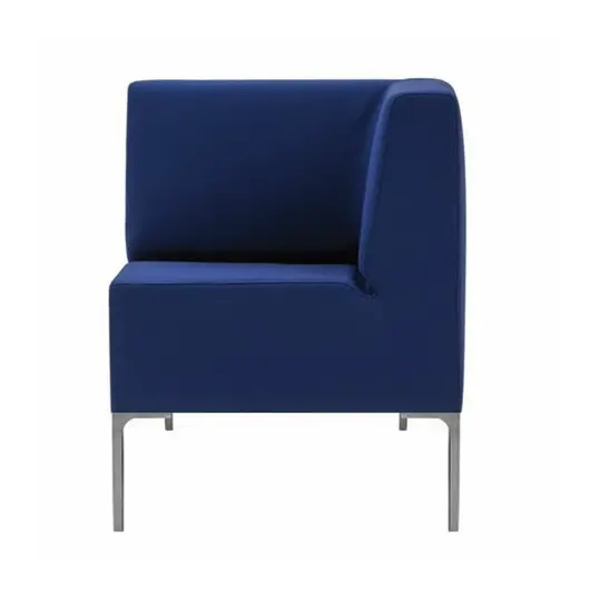 Кресло мягкое угловое &quot;Хост&quot; М-43, 620х620х780 мм, без подлокотников, экокожа, темно-синее, фото 2