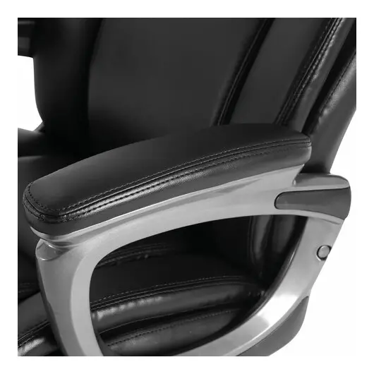 Кресло офисное BRABIX PREMIUM &quot;Solid HD-005&quot;, НАГРУЗКА до 180 кг, рециклированная кожа, черное, 531941, фото 8