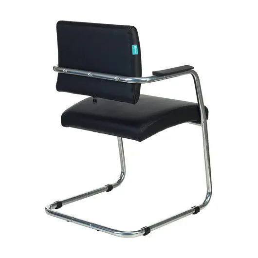 Кресло для приемных и переговорных CH-271N-V/SL/BLACK, экокожа, хром, черное, 1165891, фото 4