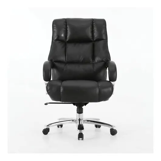 Кресло офисное BRABIX PREMIUM &quot;Bomer HD-007&quot;, НАГРУЗКА до 250 кг, рецикл. кожа, хром, черное, 531939, фото 3